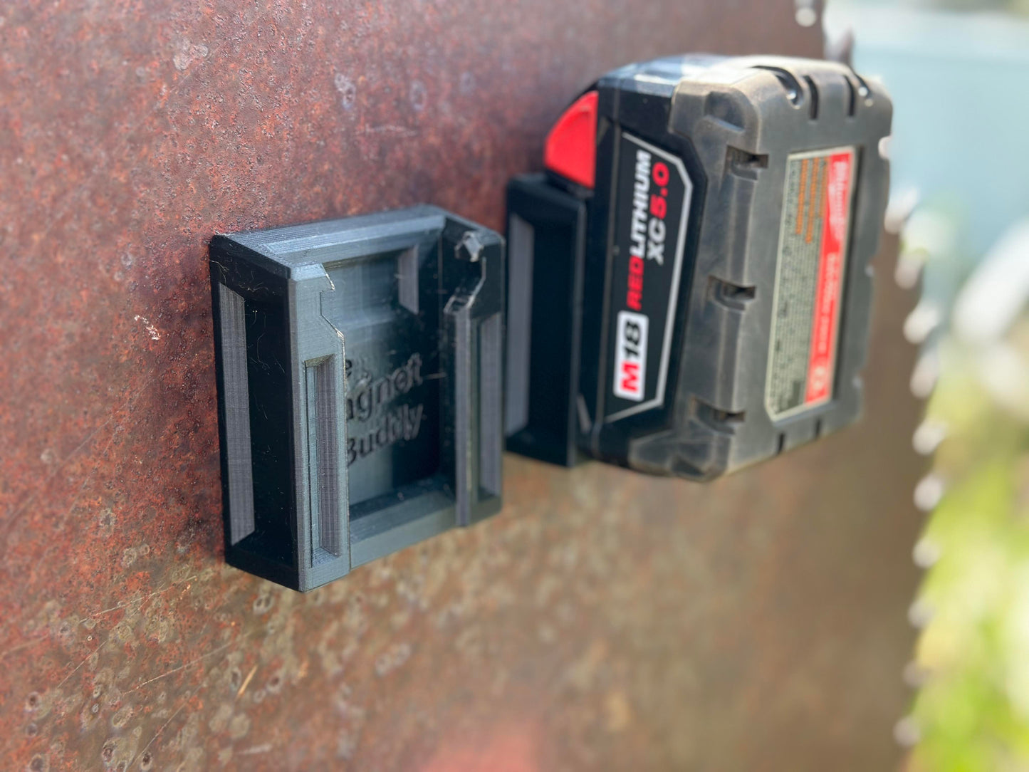 The Magnet Buddy - Magnetic M18 Snap & Lock Battery Holder